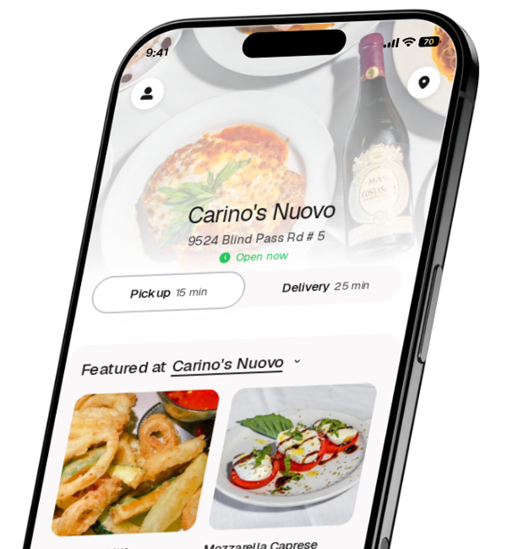 Carino's Nuovo app preview